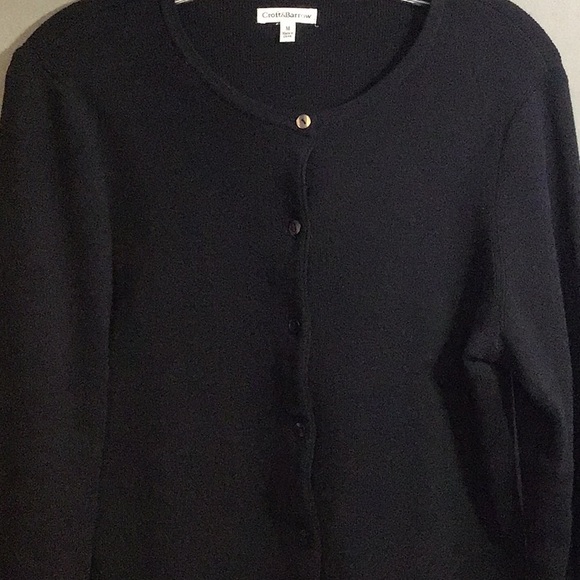 CROFT AND BARROW woman’s black cardigan EUC sz M black - Picture 2 of 7